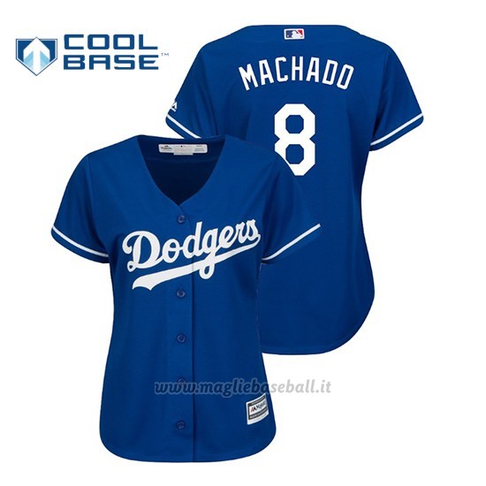 Maglia Baseball Donna Los Angeles Dodgers Manny Machado Cool Base Majestic Alternato Royal